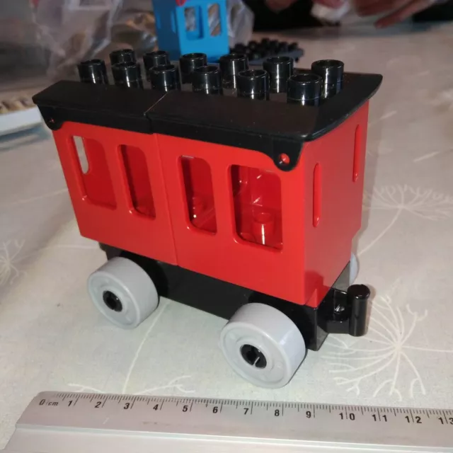 Lego Duplo - vintage train sur roues - WAGON passager rouge