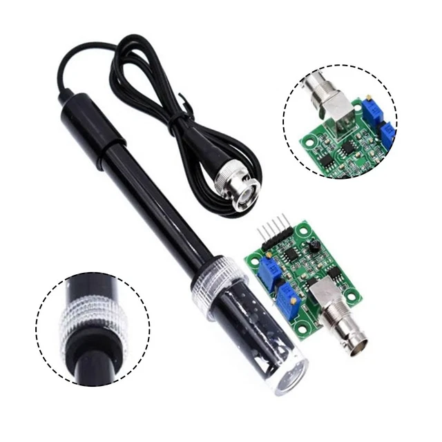 Capteur De PH Pour Arduino - Kit Avec Sonde, Module Et Connecteur BNC | Plage PH0 à PH14, Temps De Réponse < 5 Secondes