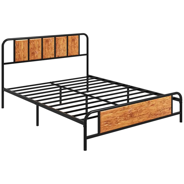 KING SIZE Bed Frame Steel Bed Base with Headboard 160 x 207cm
