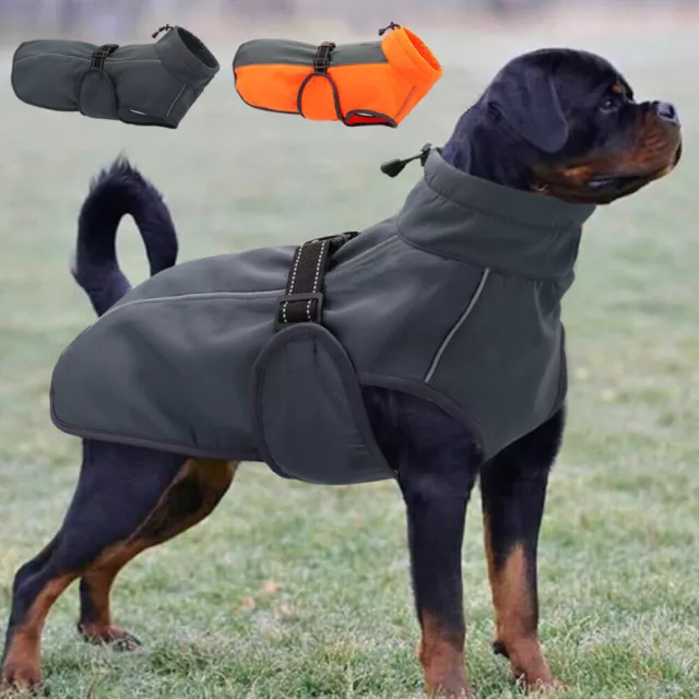 Hundejacke Hund wasserdicht Fleece gefüttert Regenjacke Winterjacke Weste S-2XL