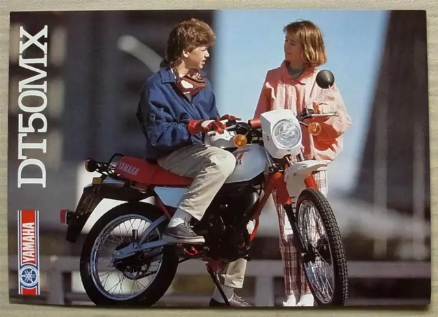 YAMAHA DT50MX Motorcycle Sales Brochure c1986 #3MC-0107910-86E