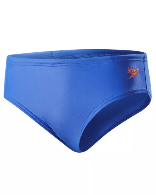 Speedo Essential Logo 6.5Cm Brief Costume Piscina Junior, Amparo Blue/Fluo