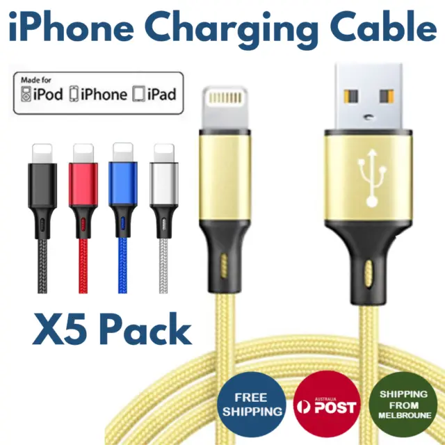 USB Charging Charger Cable Cord for Apple iPhone 14 13 12 11 pro Max XR 8 7 iPad