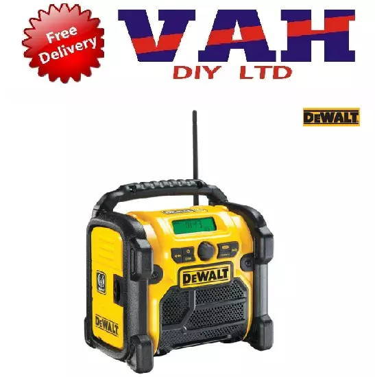 DeWalt DCR020 10.8v 12v 18v XR compact Digital fm dab job site radio 240v