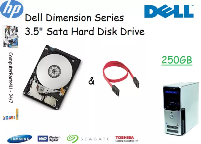 250GB Dell Dimension 9150 3.5" SATA Hard Disk Drive (HDD) Replacement / Upgrade