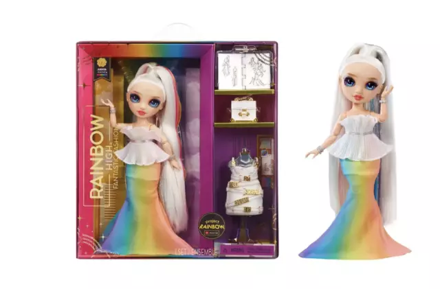 Studio de coiffure Rainbow High : créez des cheveux arc-en-ciel avec la  poupée exclusive et la couleur lavable pour cheveux 