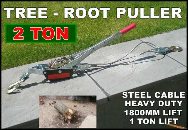 TREE ROOT WINCH Stump Post Fence Puller Ratchet Garden Lifter Workshop