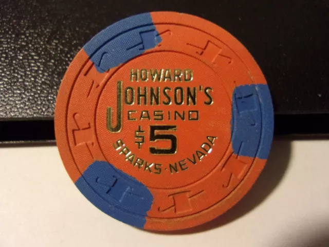 HOWARD JOHNSON'S HOTEL CASINO $5 hotel casino gaming poker chip - Sparks, NV