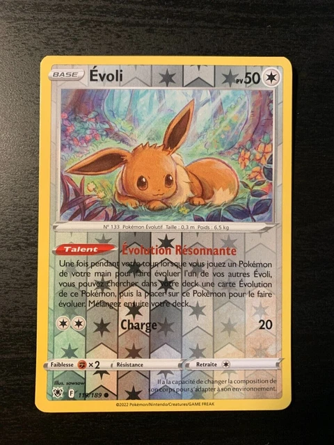CARTE POKÉMON REVERSE Evoli 119/189 EB10 Epée & Bouclier Astres Radieux ...