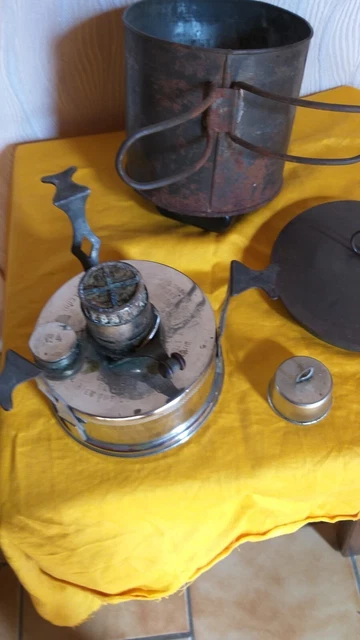 Ancien Réchaud à Alcool Pigeon Inexplosible N°1 – Laiton Vintage – Design 1940-1960