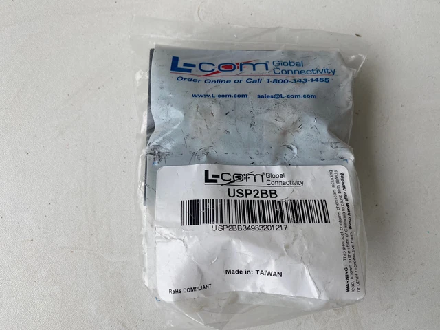L-COM USP2BB Universale Sub-Panel, 2 BNC Feed-Thru Adattatori 3