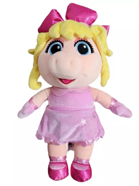 Disney Store Miss Piggy Muppet Babies Plush Pig Pink 12" Soft Toy Stuffed Animal