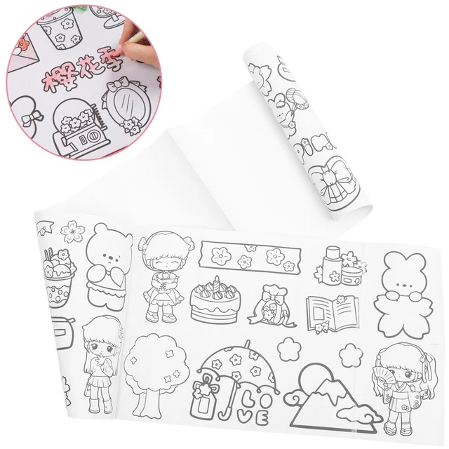 2 ROLLS COLORING Paper Drawing for Kids Painting Crafts Children's ...