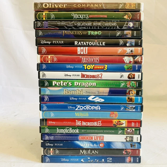 (20) ALL WALT Disney Pixar DVD Movie Lot, Animated Cartoon Family Kids