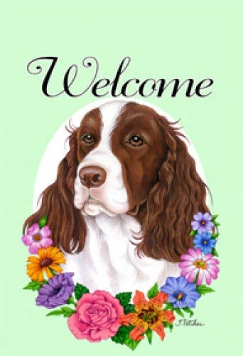 Welcome House Flag - Springer Spaniel 63031