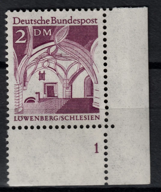 BRD große Bauwerke Mi. - Nr. 503 Ecke unten rechts postfrisch mit Formnummer 1