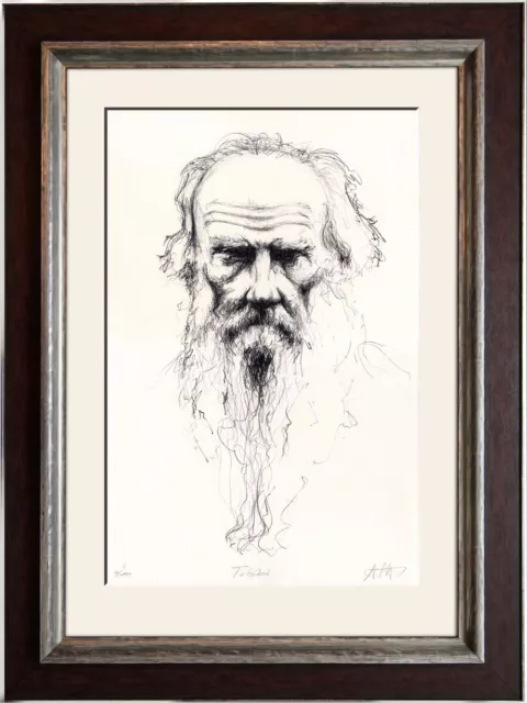Andreas Noßmann - "Tolstoi"  - Original Lithografie 2010 2