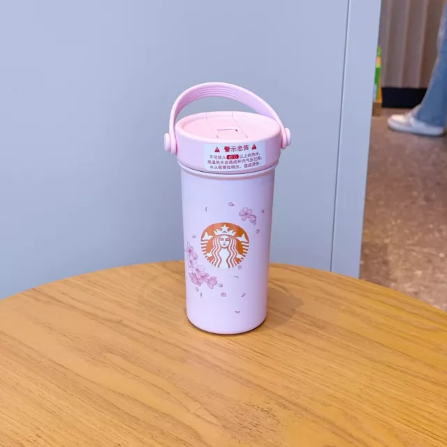 2024 CHINA STARBUCKS Spring Pink Sakura Tea Strainer 15oz SS Straw Cup