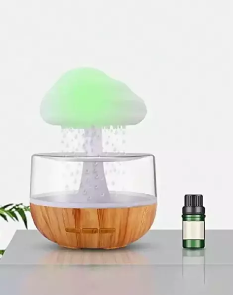 Rain Cloud Night Light Humidifier with Raining Drop Sound and 7 Color Led Light