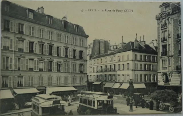 Paris 75 CPA La Place Passy Cartoon Good Condition 1913