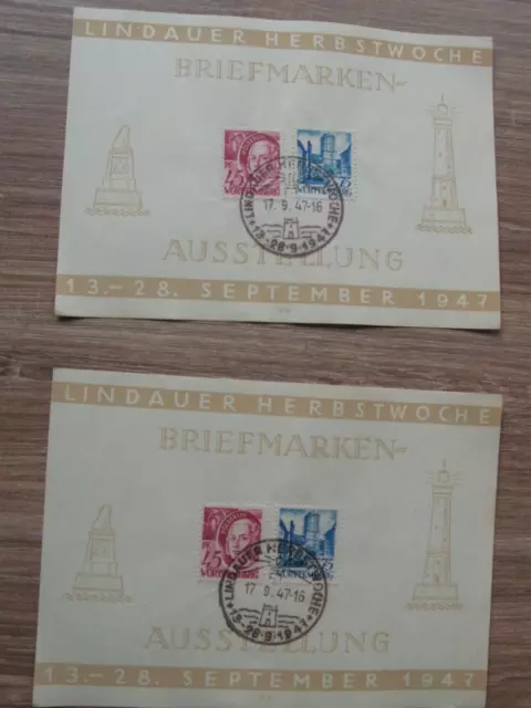 Alliierte, Briefmarken Lindauer Herbstwoche 1947 (3)