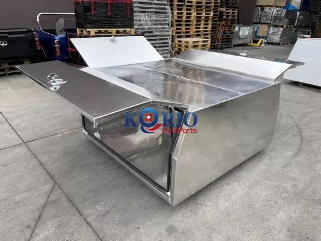 Flat Aluminium Canopy Tool Box Dual Cab Ute Trailer Toolbox 1780 x 1800 x 1000