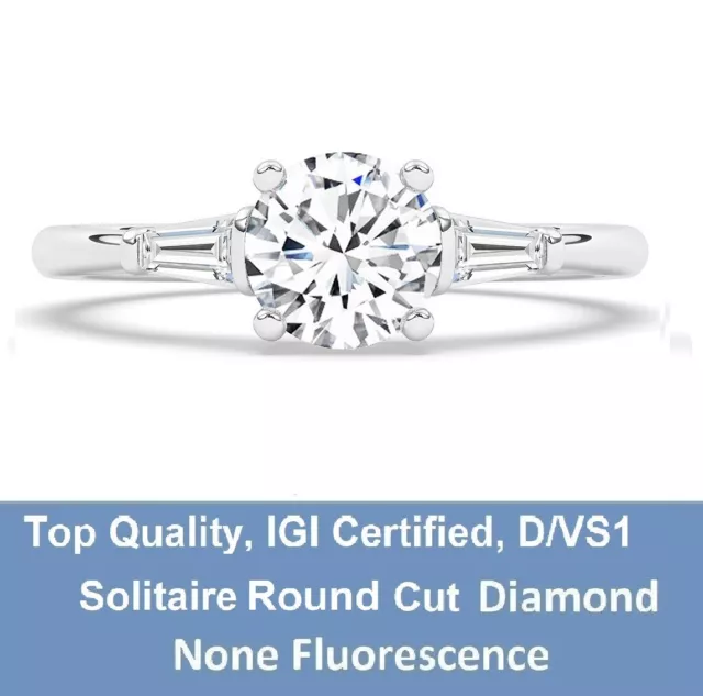 D/VS1, 1.15 Ct, Solitaire Lab-Grown Diamond Engagement Ring in 950 Platinum 2