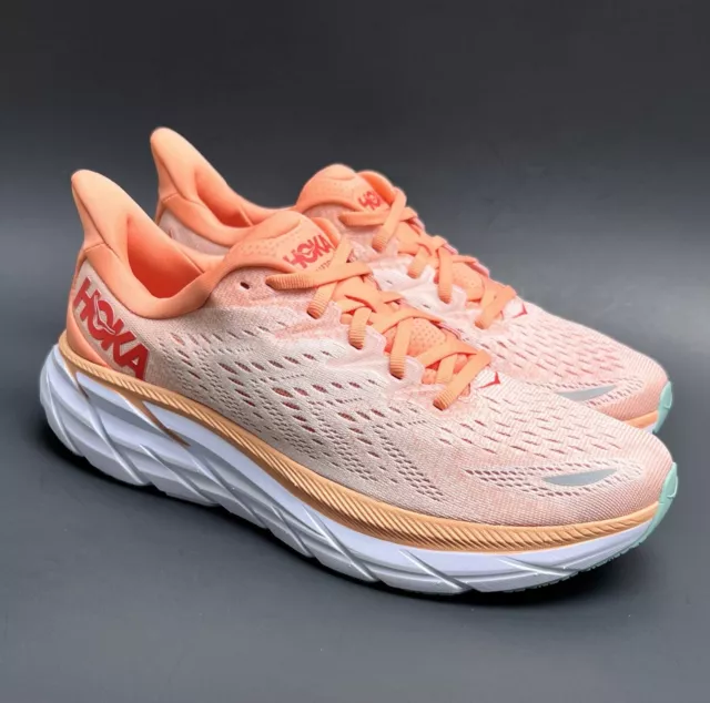 HOKA CLIFTON 8 Women's Running Shoes Peach 8.5 US Size Medium Width ...