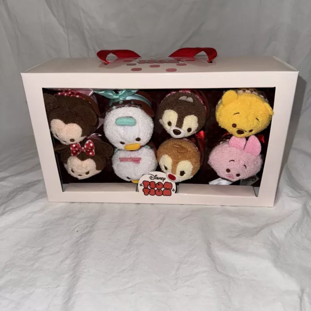 Disney Store tsum tsum VALENTINE'S DAY CHOCOLATE CANDY Plush Box Set 8PCS (NIB)