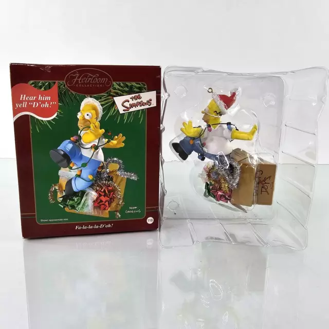 THE SIMPSONS Homer D' oh Christmas Ornament w/ Sound Carlton Cards Heirloom NEW