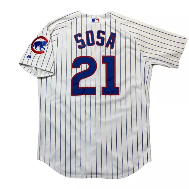 Rare Stitched Majestic Sammy Sosa #21 Chicago Cubs MLB Jersey Adult Size 48