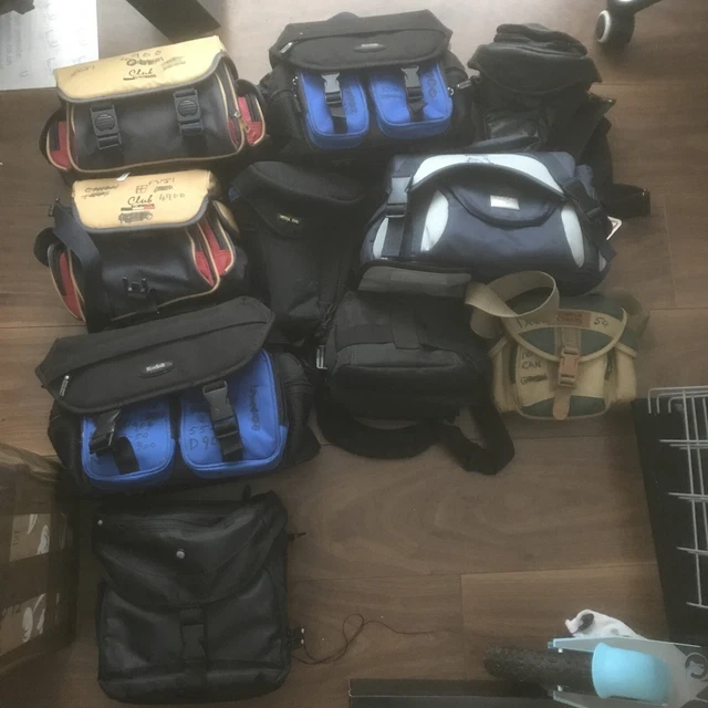 10 x Camera Bags Bundle Mixed Sizes Padded Antler Kodak Club Town & Country Etc