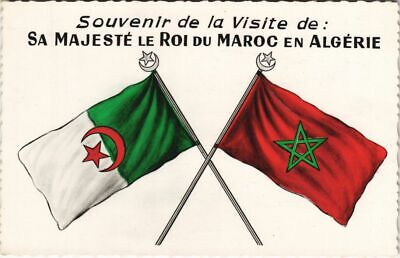 CPA ak souvenir of visit of king of morocco Algeria morocco (23902)