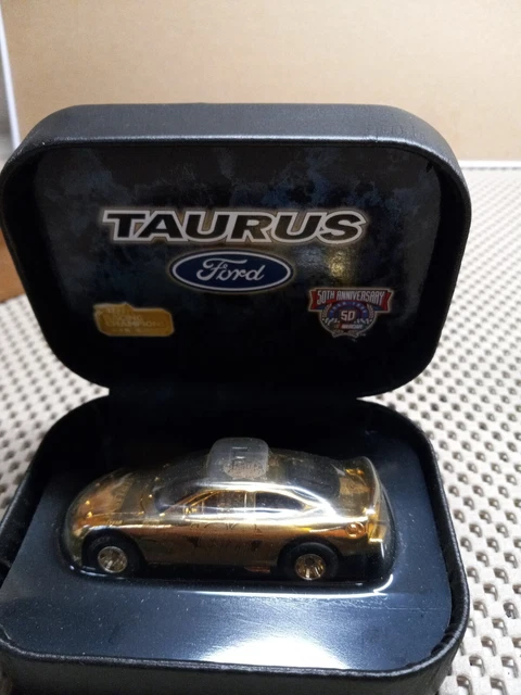 RACING CHAMPIONS 24K Gold 50th Anniversary Nascar Ford Taurus Car w