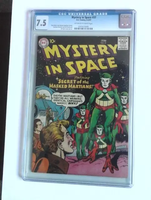 Mystery In Space  # 37 Cgc 7.5  1957 Early Silver Age!
