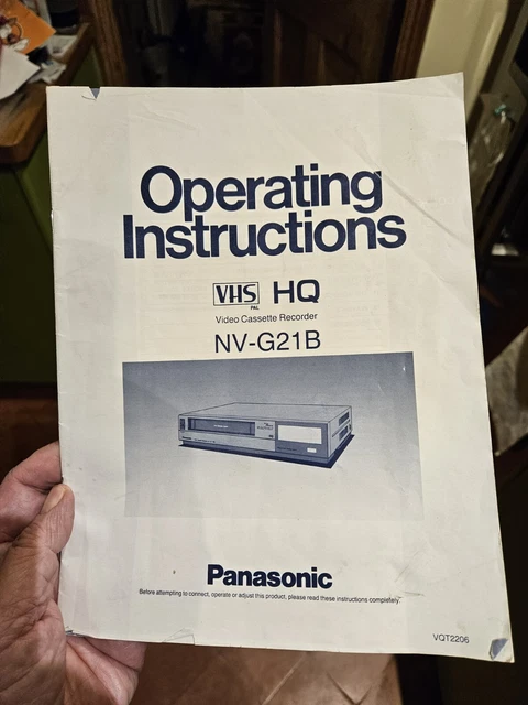 Operating Instuctions Video Recorder - Panasonic VHS HQ NV-G21B