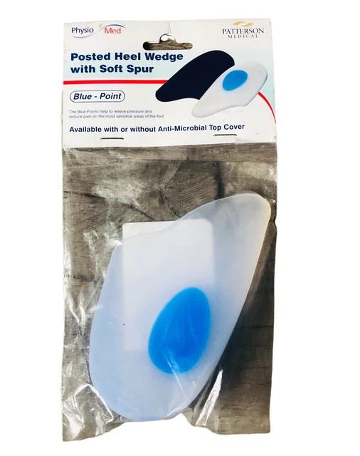Plantilla de cuña de talón de gel grado médico delineador de zapatos talla 9 soporte para arco antimicrobiano