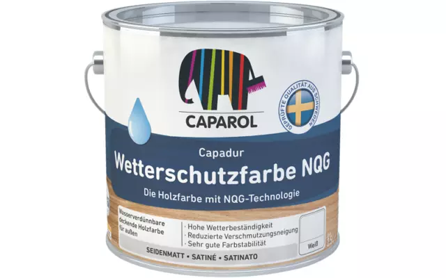 Caparol Capadur NQG Wetterschutzfarbe, 2.5 Liter - Weiß (3078543)