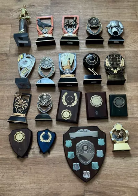 Job Lot 19 X Trophies &  Shield NEW Jewellers Stockroom Clear Out