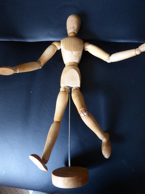 Artists Poseable Wooden Figure Manikin 32cms tall 3
