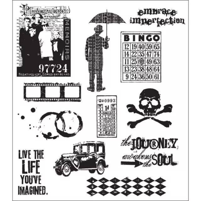 Tim Holtz Cling Rubber Stamp Set 7”X8.5” - Mini Muse