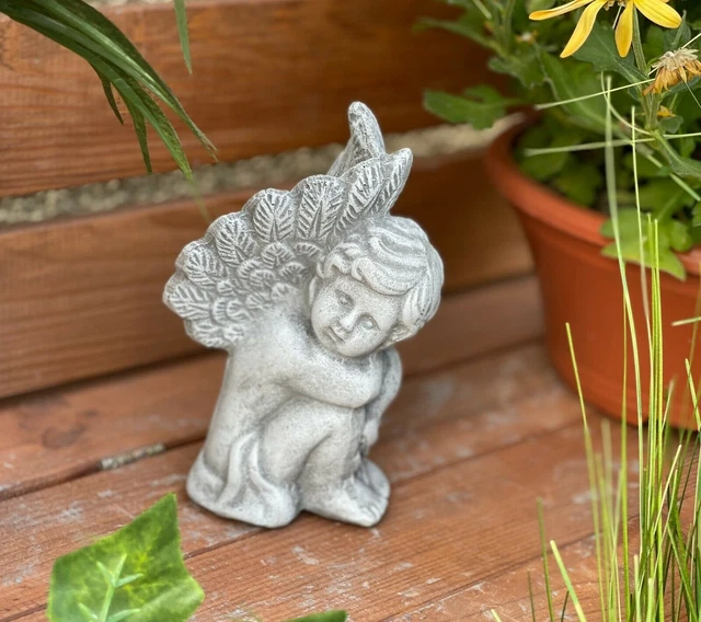 Figurine D'ange Pensif Véronèse - Dorée - Résine - WU70502A4 - Neuve