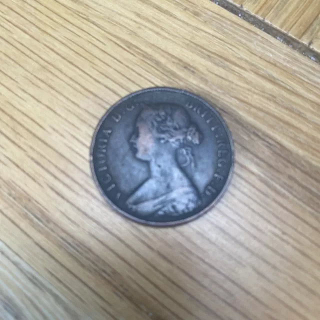 1862 Victoria Half Penny Coin Uk