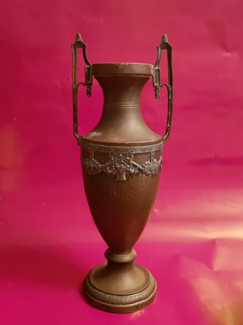 Jugendstil   Kupfer Amphore Vase Anfang 20. Jh.