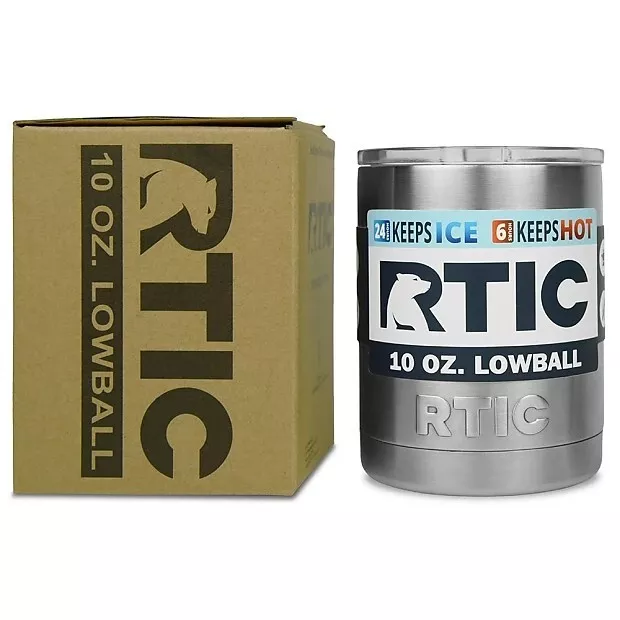 NEW RTIC 10 oz. Lowball Stainless Steel Hot Cold Double Wall Tumbler