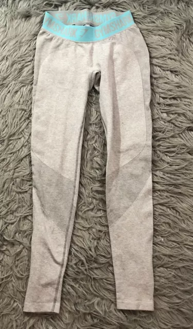 NWT GYMSHARK FLEX leggings in Charcoal grey mark teal size small