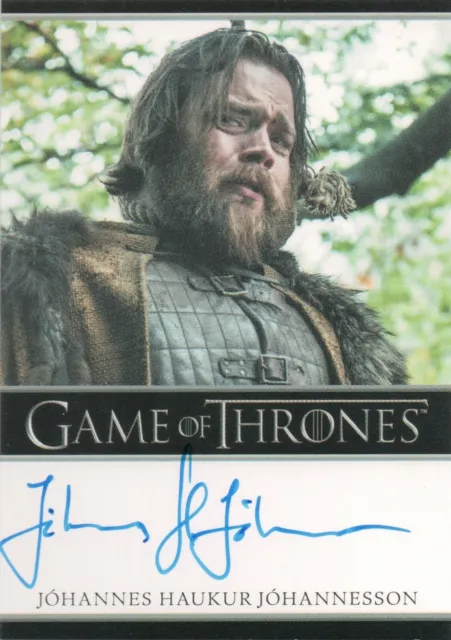 Game of Thrones Season 7, Johannes Haukur Johannesson (Lem) Autograph Card