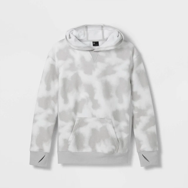 Boys' Fleece Hooded Sweatshirt - All in Motion Gray M