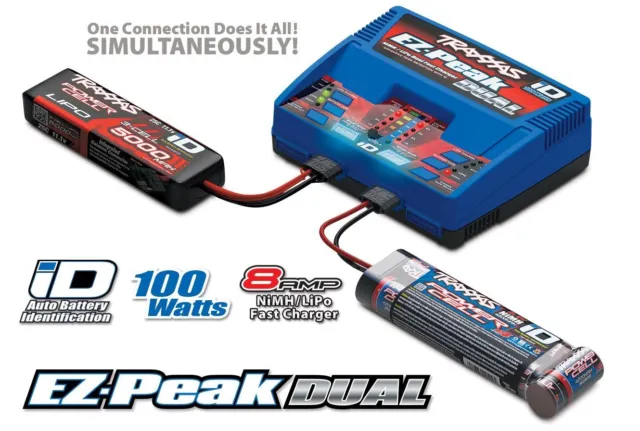 Traxxas DUAL EZ-Peak Plus 2x4-Amp NiMH/Lipo Schnell-Lader ( Ladegerät )