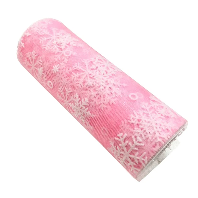 2x Weihnachten Bögen für Geschenke Weihnachten Tüll Band Schneeflocke Band Rolle 4